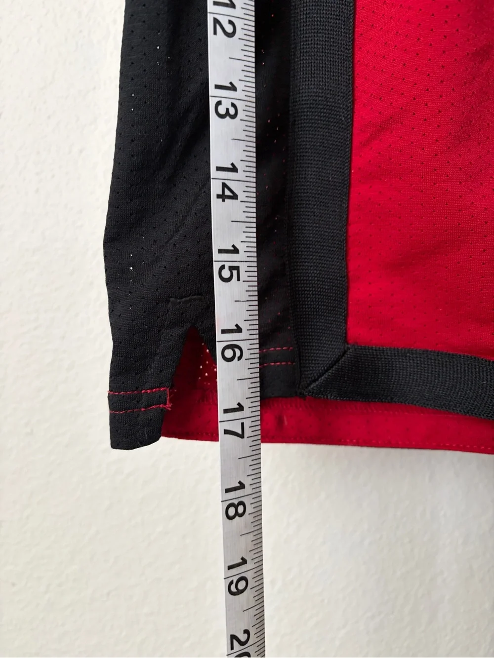 Jordan Red and Black Basketball Shorts with Drawstring Waist